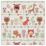 Child and Animals Pattern Fabric