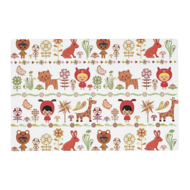 Child and Animals Pattern Placemat (Front)