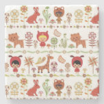 Child and Animals Pattern Stone Coaster