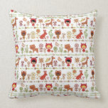 Child and Animals Pattern Throw Pillow