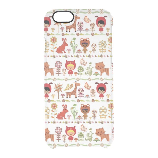 Child and Animals Pattern Uncommon iPhone Case (Back)