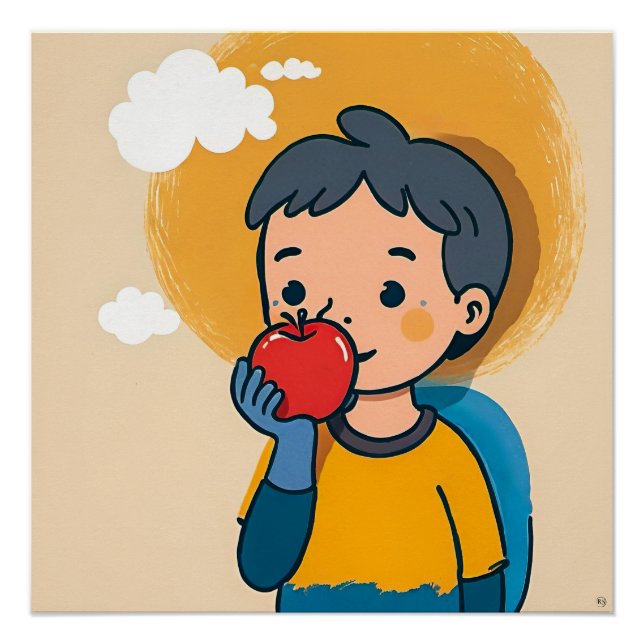 Child And Apple Poster (Front)