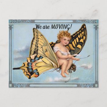 Child And Butterfly Moving Postcard by WingSong at Zazzle