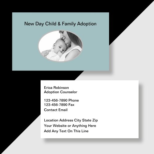 Child And Family Adoption Theme Business Card