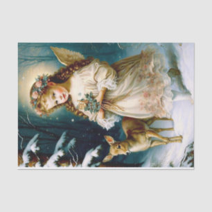 Child and Fawn Christmas Tissue Paper