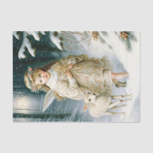 Child and Fawn Christmas Tissue Paper