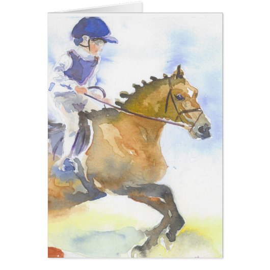 Child and pony jumping cards (Front)