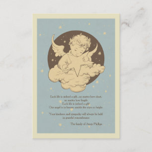Child Angel Sympathy Thank You Card