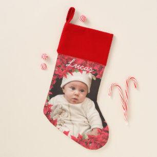 Child/ Baby Custom Photo and Name Christmas Stocking
