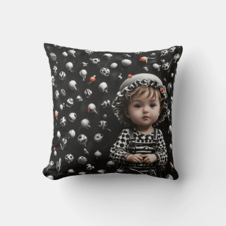 child, baby, happiness, love, joy, pleasure, cush throw pillow