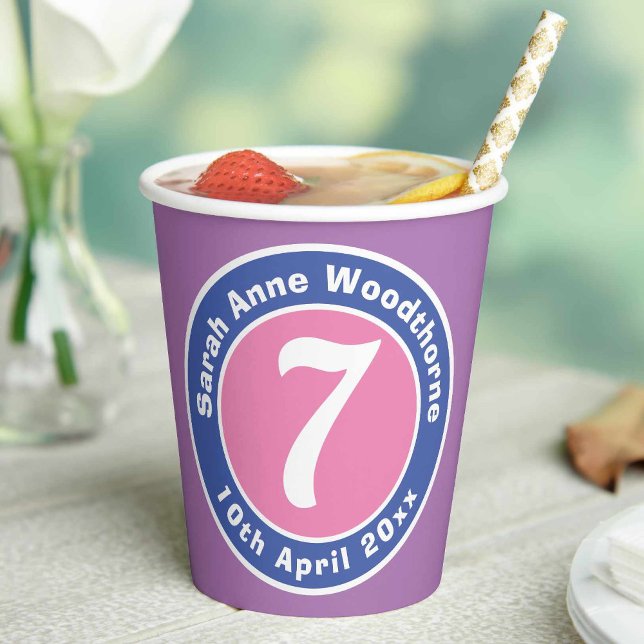 Child Birthday Party Celebration with Age Paper Cups (Creator Uploaded)