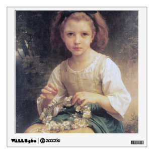 Child Braiding a Crown, Bouguereau Wall Decal