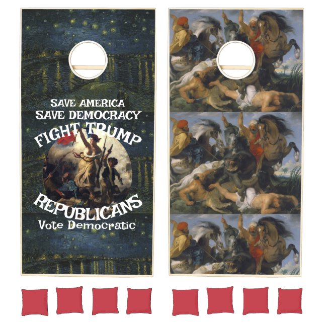 Child Cannibal Migrants Make America Great Again Cornhole Set (Set)