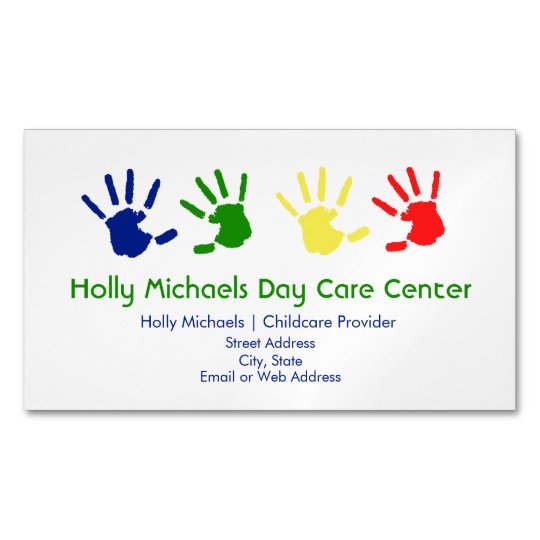 Child Care Babysitter Magnetic Business Cards