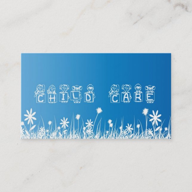 Child Care, Babysitting Business Card (Front)