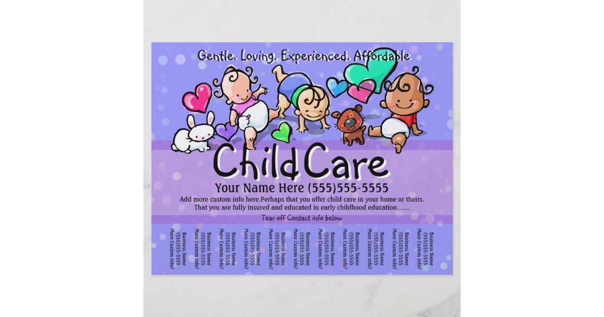 babysitting leaflets
