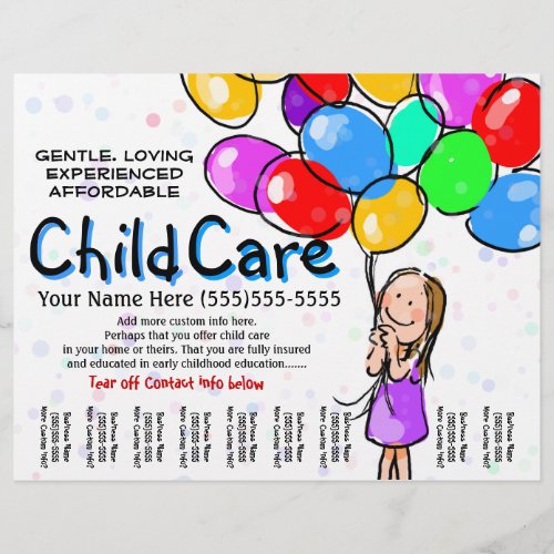 Child Care Babysitting Day Care Promo Flyer