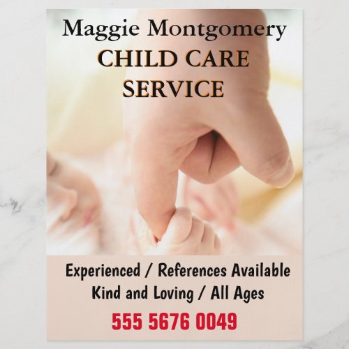 Child Care Business Babysitting Advertising Flyer