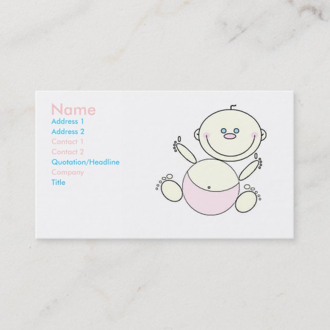 Child Care Business Profile Card (Front)