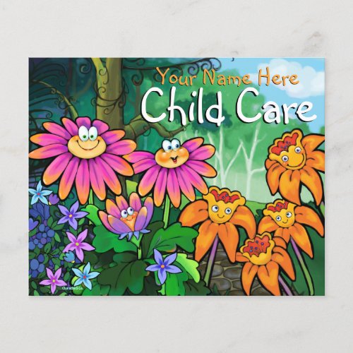 Child Care Day Care Babysitting Magical Garden 4x5 Flyer