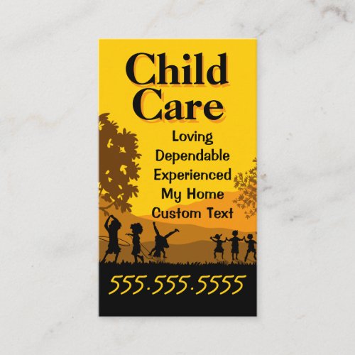 Child Care Day Care Babysitting Pediatrician Business Card