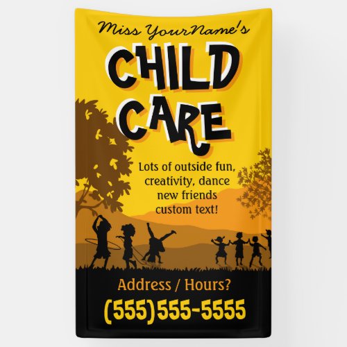 Child Care Day Care Babysitting Summer Camp PROMO Banner