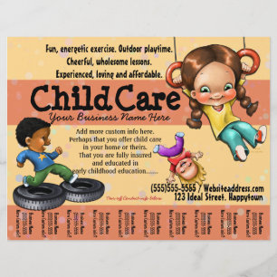 Child Care. Day Care. Customizable template Flyer