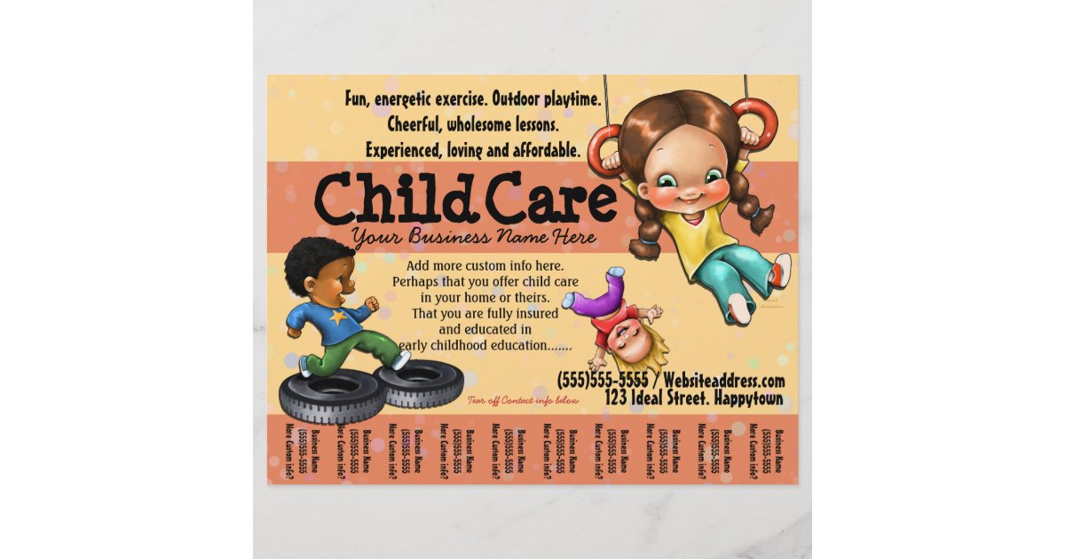 Child Care. Day Care. Customizable template Flyer | Zazzle child-care-day-care-customizable-template-flyer-zazzle