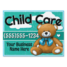 Child Care Day Care Teddy Bear Blue