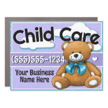Child Care Day Care Teddy Bear Purple