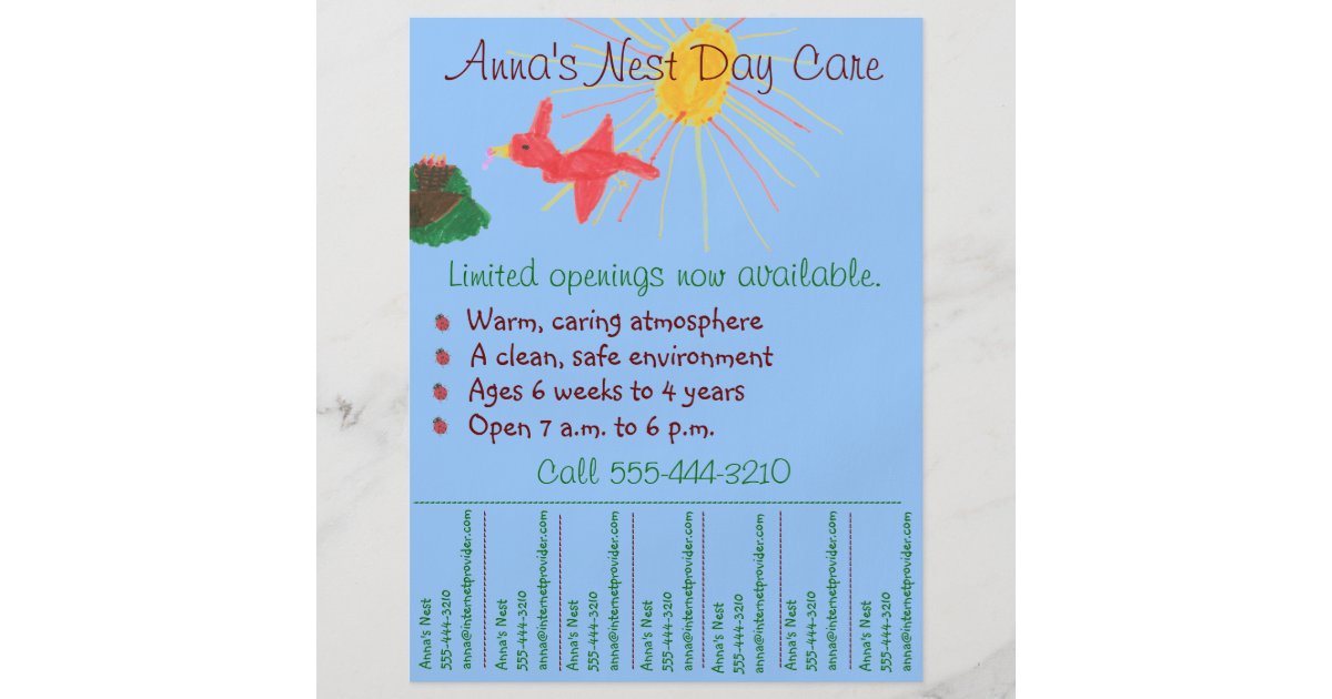daycare flyer templates free