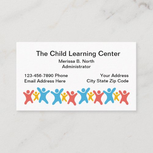 Child Care Learning Center Business Card