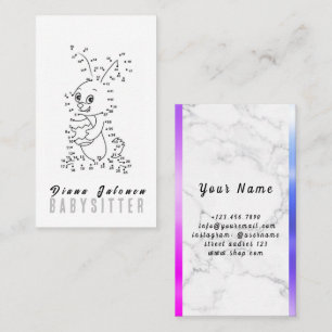 Child Care Nanny Babysitter Colorful Funky Cool Business Card