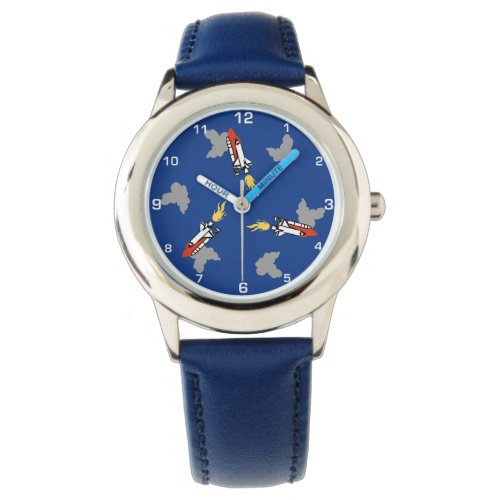 Child Clock with Rocket Design Watch