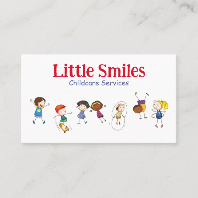 Child Daycare Services Business Card (Front)