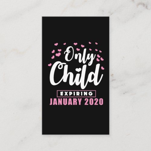 Child Expiring January 2020 Pregnancy Announcement