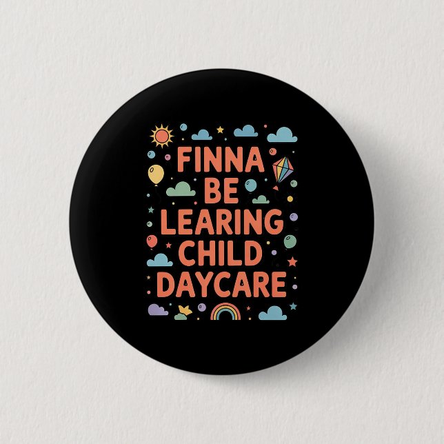 Child Finna Learing Daycare Quality Learning Button (Front)