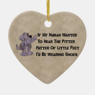 Child-Free Puppy Dog Ceramic Ornament