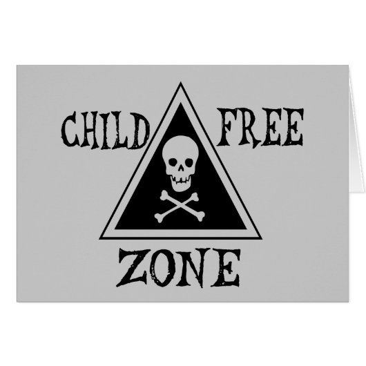Child-Free Zone Cards (Front Horizontal)