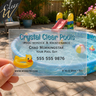 Child Friendly Above Ground Pool Sales Clear Business Cards