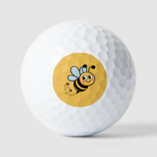 Child-Friendly Bee Mascot with Dotted Trail Golf Balls