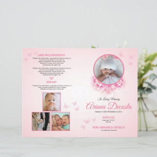 Child Funeral Program Template   Editable Memorial