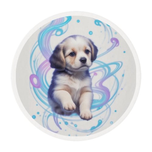 Child Galaxy Blue Tinted Puppy Edible Frosting Rounds