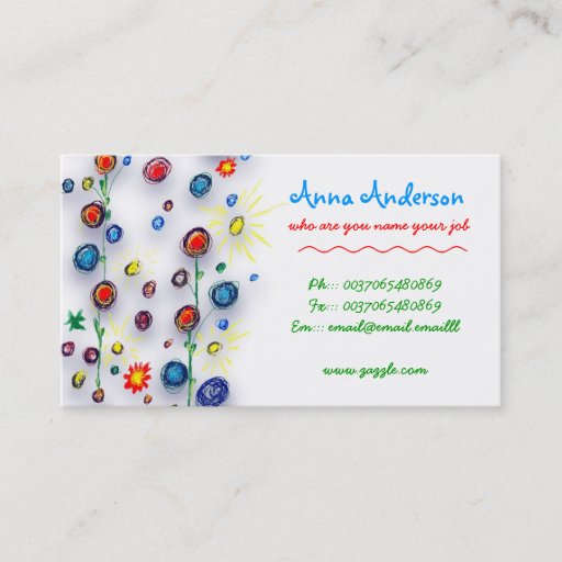 Customizable child handmade painting business card