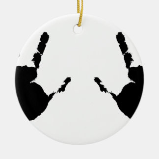 Child Handprints Ceramic Ornament