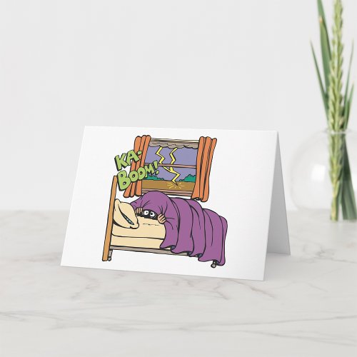 Child Hiding In Bed Card