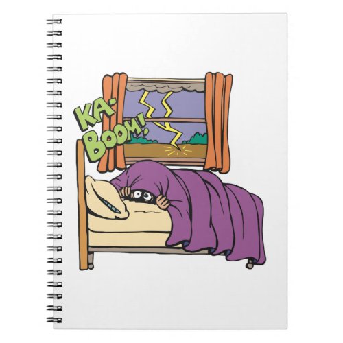 Child Hiding In Bed Notebook