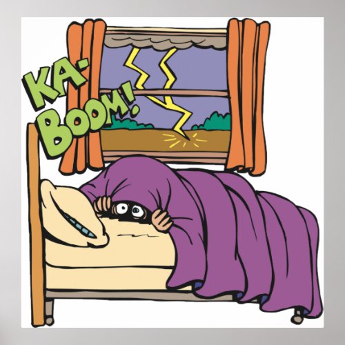 Child Hiding In Bed Poster