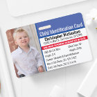 Child ID Identification Emergency Allergy Photo