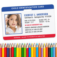 Child ID Identification Emergency Custom Photo